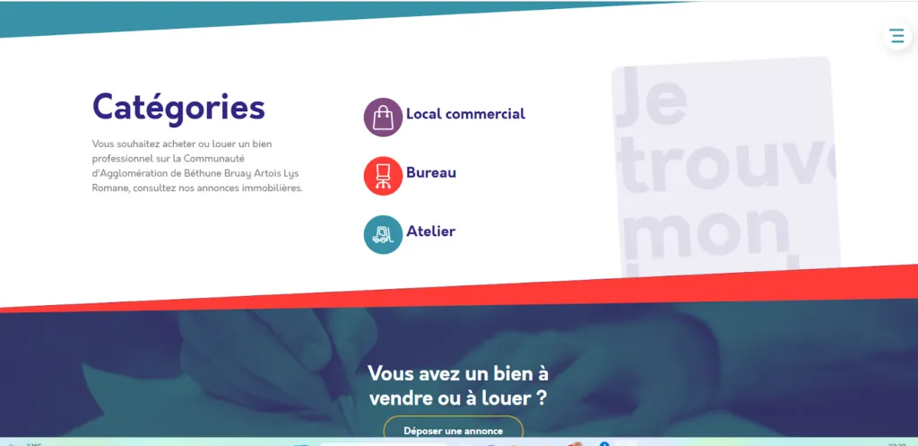 Catégories Je trouve mon Local