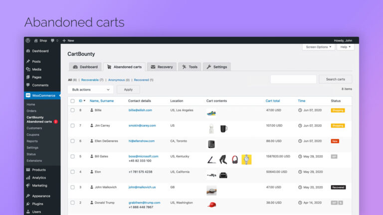 Cartbounty WordPress