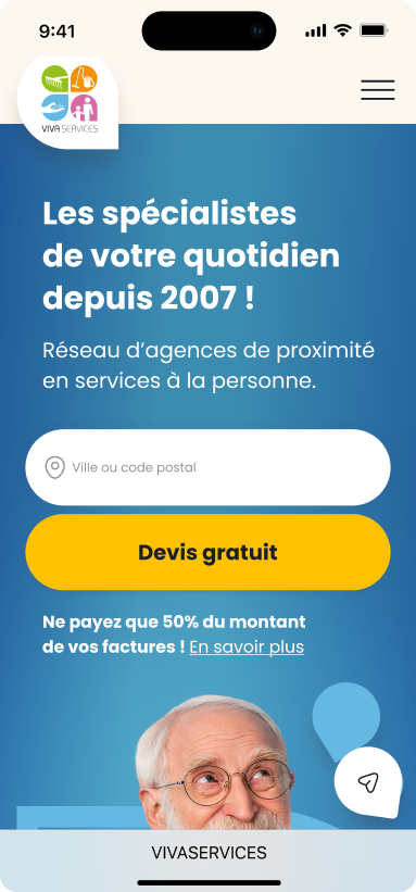 Page d’accueil VivaServices