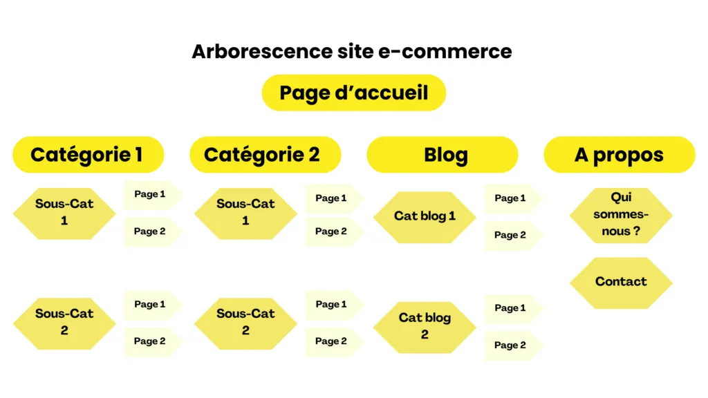 Arborescence Depuis Page Accueil Site E-Commerce