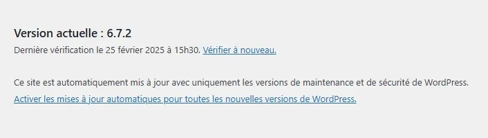 Mise à jour Automatique