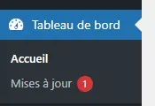 Notification mise à jour WordPress