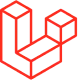 Logo de Laravel en couleur rouge